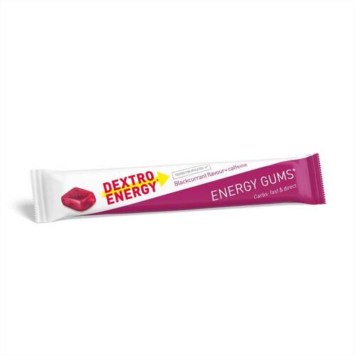 Dextro Energy - Gumy energetyczne z kofeiną Energy Gum - Czarna porzeczka - 45g - DE85 - Racje żywnościowe