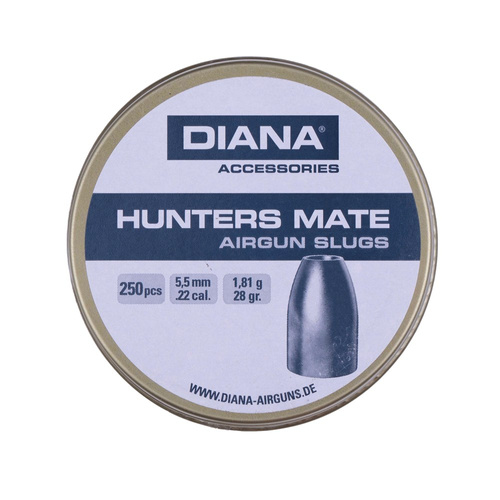 Diana - Śrut do wiatrówki Hunters Mate Slug - 5,5 mm - 250 szt - 44403007 - Śrut Diabolo do wiatrówek