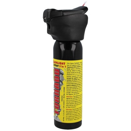 ESP - Gaz pieprzowy Police Tornado z latarką LED - 100 ml - Strumień - SFL-01-100 - Gazy pieprzowe policyjne