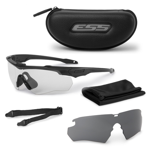 ESS - Okulary balistyczne Crossblade™ 2LS Kit - Czarne - Clear & Smoke Gray - EE9032-02 - Okulary przeciwsłoneczne