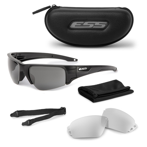 ESS - Okulary balistyczne Crowbar Silver Logo Kit - Przezroczyste / Przyciemniane - EE9019-02 - Okulary przeciwsłoneczne