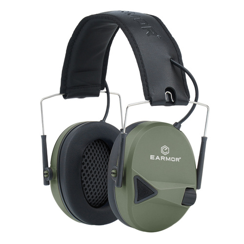 Earmor - Aktywne ochronniki słuchu M30 - Foliage Green - M30-FG - Słuchawki aktywne