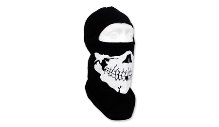 FOSTEX - Kominiarka 1 Otwór - Biker Balaclava Skull - Czarny - Kominiarki