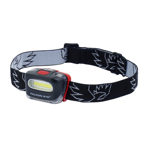 Falcon Eye - Latarka czołowa Blaze- COB LED - 130 lm - Czarna / Czerwona - FHL0027  - Latarki LED