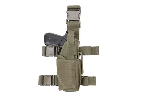 GFC Tactical - Kabura udowa z ładownicą na magazynek - Nylon - Oliwkowa - GFT-29-000235 - Kabury udowe