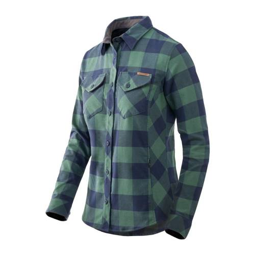 Helikon - Koszula damska Marigold - Moss Green Checkered - KO-MWS-NS-PG - Koszulki militarne