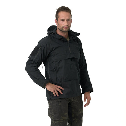 Helikon - Kurtka Anorak Tracer - Polycotton Stretch Ripstop - Czarna - KU-TRR-SP-01 - Kurtki wojskowe