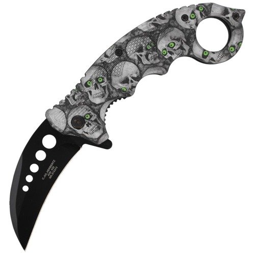 Herbertz Solingen - Nóż składany karambit Skulls Design 73 mm - 572413 - Noże składane