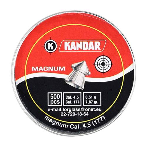 Kandar - Śrut do wiatrówki Magnum - 4,5 mm - 500 szt - 275-172 - Śrut Diabolo do wiatrówek