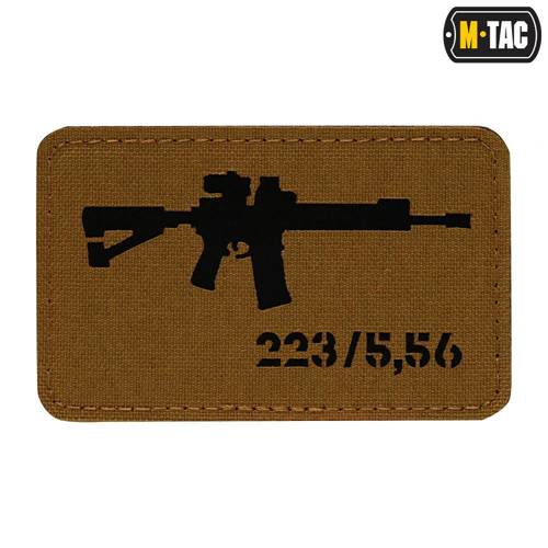 M-Tac - Naszywka AR-15 223/5,56 Laser Cut - Coyote/Czarny - 51111502 - Morale Patch