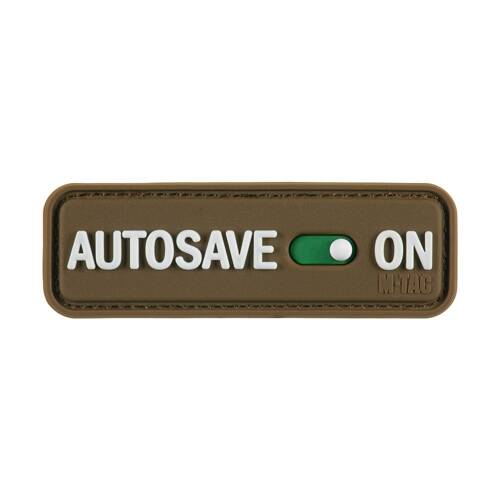 M-Tac - Naszywka Autosave PVC - 3D - Coyote - 51116705 - Naszywki PVC 3D