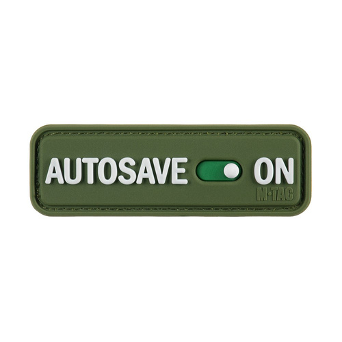 M-Tac - Naszywka Autosave PVC - 3D - Oliwkowy - 51116701 - Naszywki PVC 3D