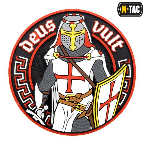 M-Tac - Naszywka Deus Vult - PVC 3D - Biały/Czerwony - 51116000 - Pozostałe