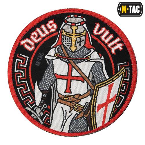 M-Tac - Naszywka Deus Vult - Żakard - Biały/Czerwony - 51115000 - Pozostałe