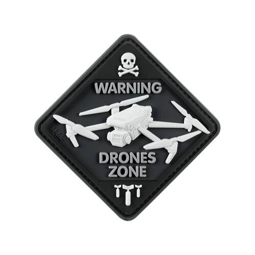 M-Tac - Naszywka Drone Zone - PVC 3D - Czarny - 51346002 - Pozostałe