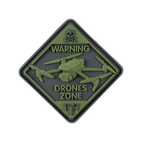 M-Tac - Naszywka Drone Zone - PVC 3D - Oliwkowy - 51346001 - Pozostałe