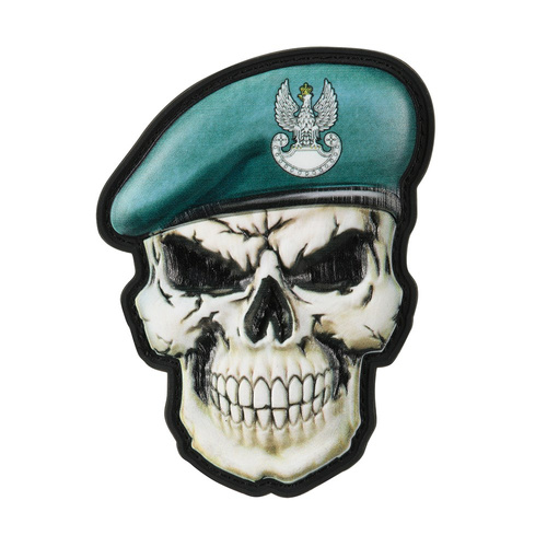 M-Tac - Naszywka Morale Patch - Czaszka w berecie - Polskie Wojska Lądowe - Rzep - PVC 3D - 52338208 - Pozostałe