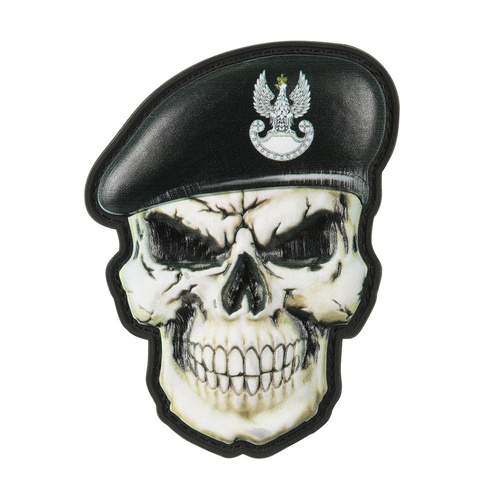 M-Tac - Naszywka Morale Patch - Czaszka w berecie - Polskie Wojska Pancerne - Rzep - PVC 3D - 52338203 - Naszywki PVC 3D