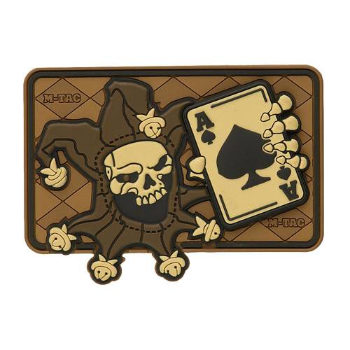 M-Tac - Naszywka Morale Patch - Joker Skull 3D PVC - Coyote - 51120005 - Naszywki PVC 3D