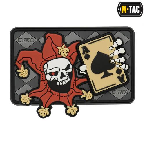 M-Tac - Naszywka Morale Patch - Joker Skull 3D PVC - Czarny - 51120000 - Naszywki PVC 3D