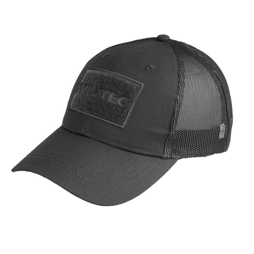 Mil-Tec - Czapka z daszkiem Trucker Baseball Cap - Czarna - 12318502 - Czapki z daszkiem