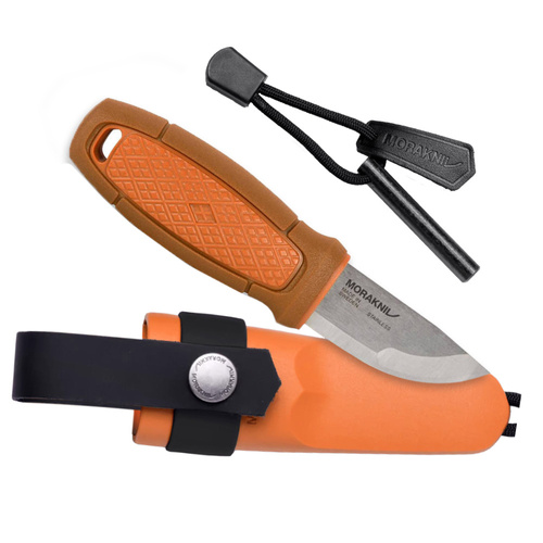 Morakniv - Nóż outdoorowy Eldris Neck Knife - Stal nierdzewna - Pomarańczowy - NZ-ELN-SS-95 - Noże z głownią stałą