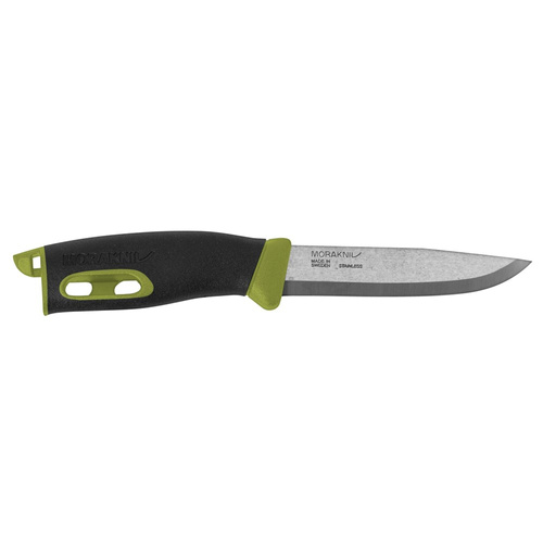 Morakniv - Nóż survivalowy Companion Spark - Sandvik 12C27 - Zielony - 13570 - Noże z głownią stałą