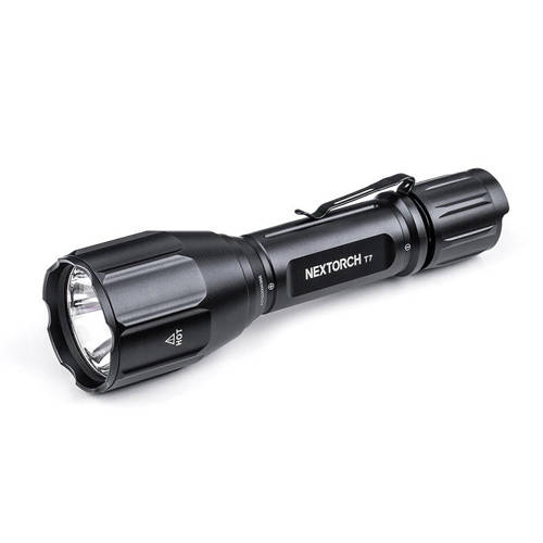 NEXTorch  - Latarka taktyczna LED T7 V2.0 z akumulatorem 2600 mAh - Zestaw Myśliwski - 1300 lm - Czarna - T7 HUNTING SET V2.0 - Latarki LED