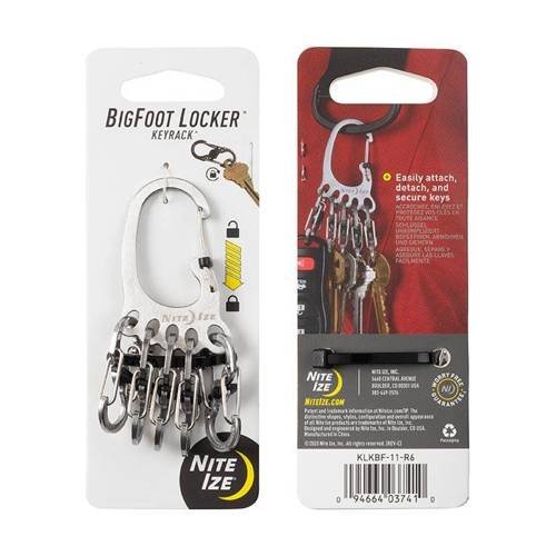 Nite Ize - Karabinek na klucze BigFoot KeyRack Locker - Stalowy - KLKBF-11-R6 - Breloki