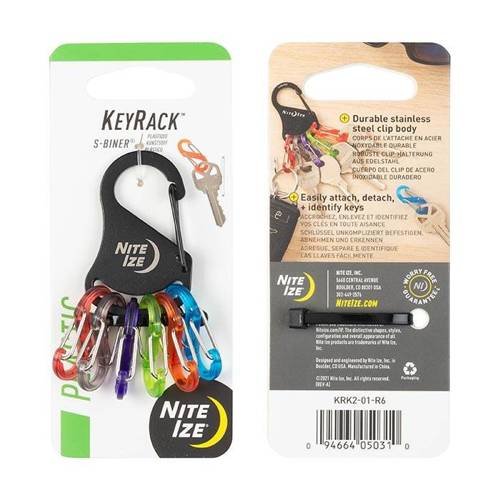 Nite Ize - Karabinek na klucze KeyRack™ S-Biner® - KRK2-01-R6 - Nite Ize