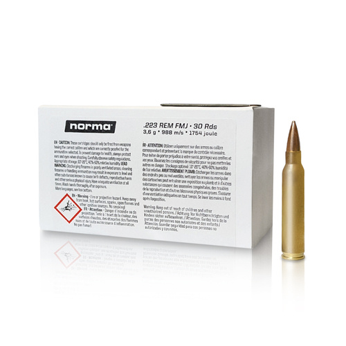 Norma - Amunicja karabinowa TAC .223 Rem FMJ 55 gr / 3.6 g  - Amunicja karabinowa