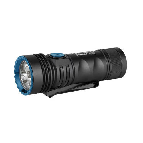 Olight - Latarka taktyczna LED Seeker 4 Mini Cool White z akumulatorem 1100 mAh - 1200 lm - Czarna - Seeker 4 Mini CW - Latarki LED