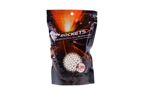 Rockets - Kulki do ASG Professional - 0.30 g - 1660 szt. - Białe - ROC-16-018530 - Kulki ASG 0,30 g i cięższe