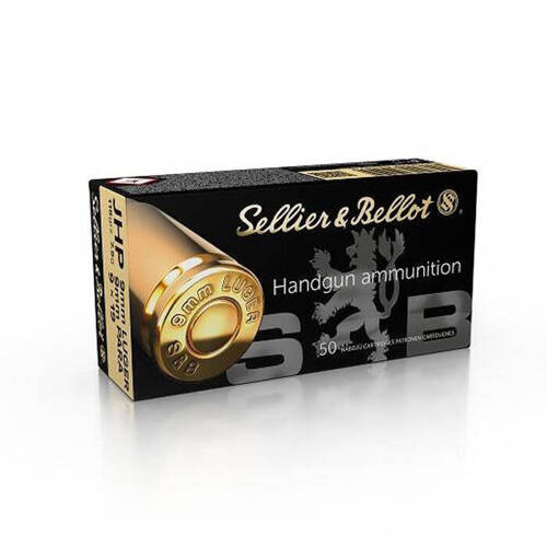 Sellier&Bellot - Amunicja pistoletowa 9x19 Luger Parabellum JHP 115gr/7.5 g - BOX 50 szt. - V310422 - Amunicja pistoletowa