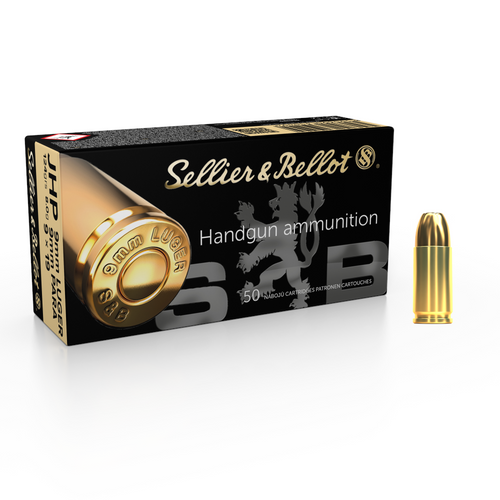 Sellier&Bellot - Amunicja pistoletowa 9x19 Para JHP Hollow Point 124 gr/ 8.0 g - Amunicja pistoletowa