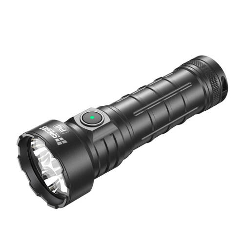Speras - Latarka taktyczna LED P4 z akumulatorem 5000 mAh - 4000 lm - Czarna - SPERAS P4 - Latarki LED