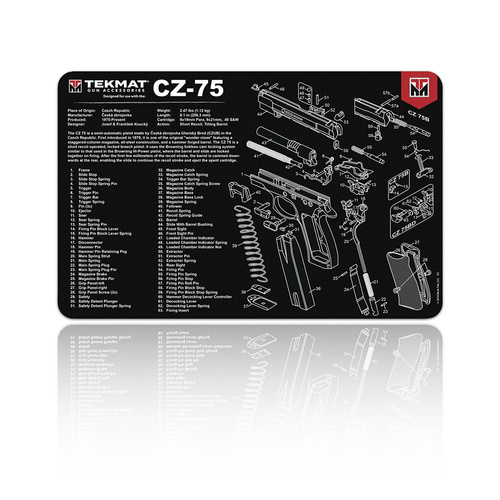 TekMat - Mata do czyszczenia broni - CZ-75 - 27x43cm - TEK-R17-CZ75 - Maty do czyszczenia broni