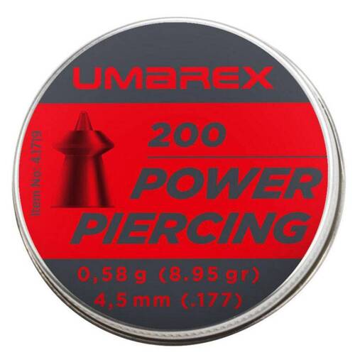 Umarex - Śrut do wiatrówek Power Piercing - 4,5 mm - 200 szt - 4.1719 - Śrut Diabolo do wiatrówek