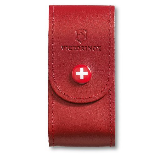 Victorinox - Etui skórzane na scyzoryk - Czerwony - 4.0521.1 - Akcesoria, pokrowce