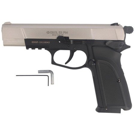 Voltran - Pistolet wiatrówka Ekol ES P66 Satin Picatinny - 4.5 mm - Satynowy - Wiatrówki krótkie