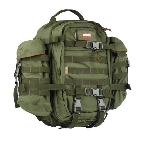 WISPORT - Plecak Sparrow 30 II z dwiema kieszeniami bocznymi - 30 + 10 l - Olive Green - Wycieczkowe, patrolowe (26-40 l)