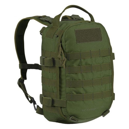 WISPORT - Plecak wojskowy Sparrow - 16L - Olive Green - EDC, jednodniowe (do 25 l)