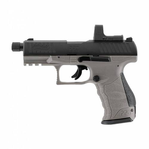 Walther - Wiatrówka CO2 PPQ M2 Q4 TAC Combo 4,6" Set z kolimatorem Umarex RDS 8 - 4,5 mm - 5.8420-1 - Wiatrówki krótkie