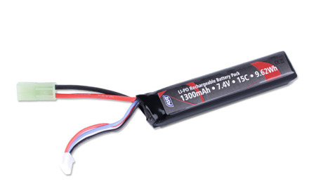 ASG - Акумулятор AEG - LiPo 7,4V - 1300 mAh - 15C - [1] - 19013  - Акумулятори LiPo 7,4 V