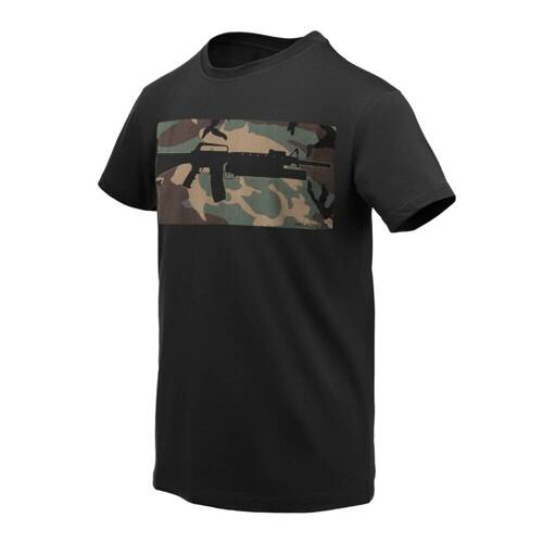 Helikon - Футболка 16/203 Combo - чорний/US Woodland - TS-COM-CO - T-shirt