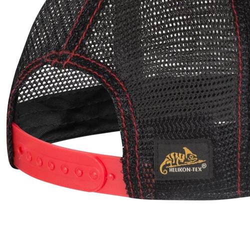 Helikon - Кепка  Trucker - Dirty Washed Black / Dirty Washed Red - CZ-STT-DW-0T0VC - Картузи, бейсболки