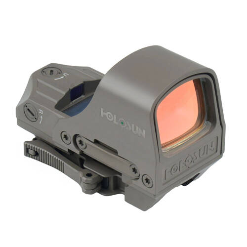 Holosun - HS510C Multi Reticle Sight - Зелена точка - Сонячна панель - FDE - HS510C-FDE-G - Відкритий Коллиматоры