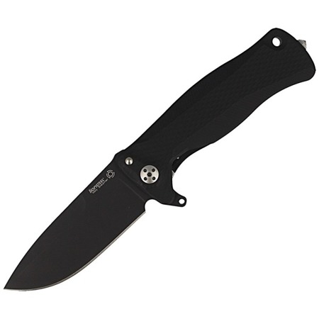 LionSteel - Nóż SR Flipper Aluminum Black / Black Blade - SR11A BB - Ножі зі складаним лезом