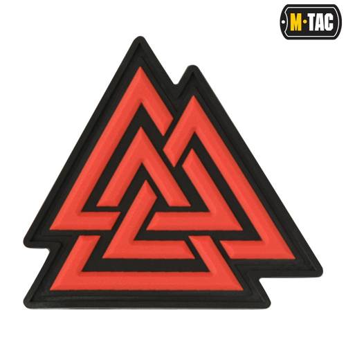 M-Tac - 3D Нашивка з ПВХ Valknut - Червоний / Чорний - 51163233 - Нашивки PVC 3D