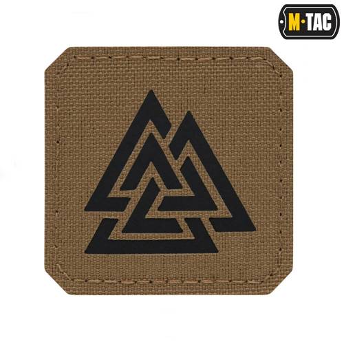 M-Tac - Квадратна нашивка Laser cut Valknut - Чорний / Coyote - 51162502 - Інше